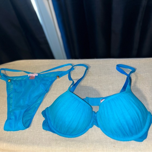 Savage X Fenty GATHERED MESH BALCONETTE BRA &  Panty - Picture 2 of 3